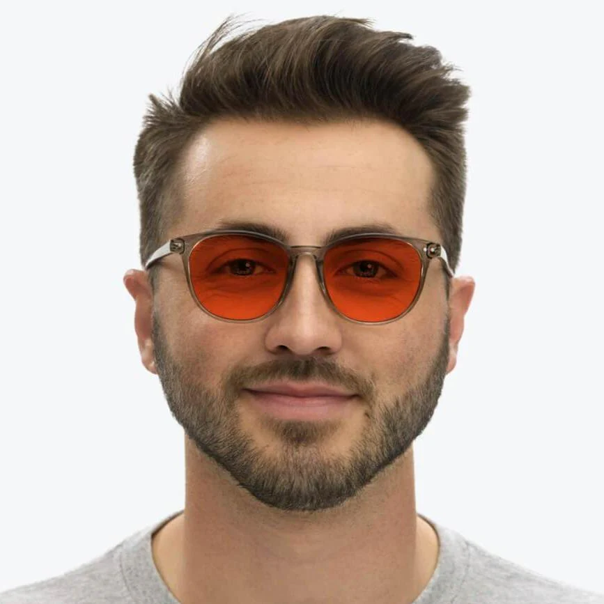 NightFall Billie Blue Blocking Glasses - Pearl Grey - Prescription - Image 5