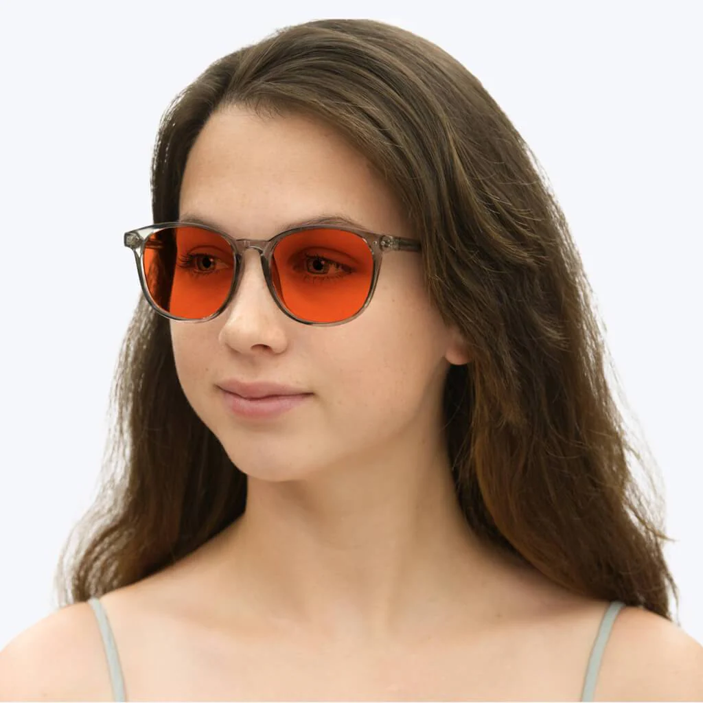 NightFall Billie Blue Blocking Glasses - Pearl Grey - Prescription - Image 6