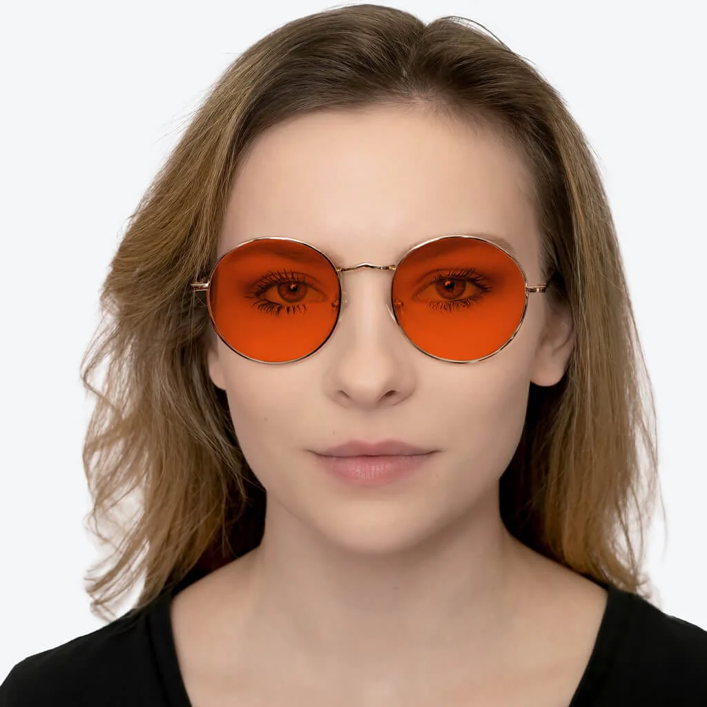 NightFall Elton Blue Blocking Glasses - Gold - Prescription - Image 3