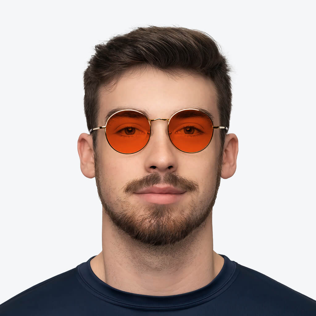 NightFall Elton Blue Blocking Glasses - Gold - Readers - Image 6