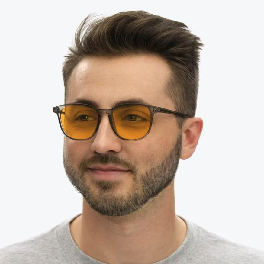 SunDown Billie Blue Blocking Glasses-Pearl Grey - Prescription - Image 6