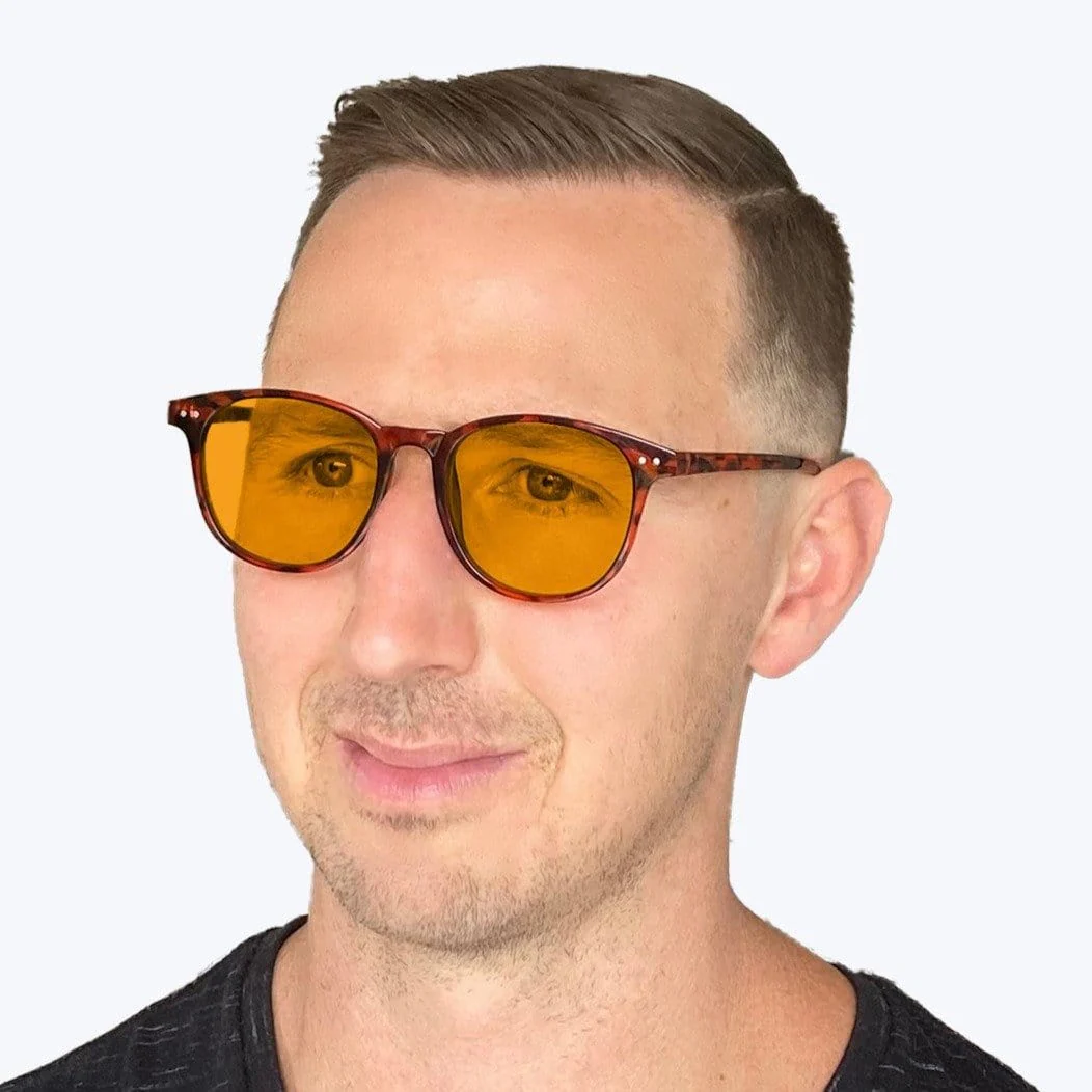 SunDown Billie Blue Blocking Glasses - Tortoise - Prescription - Image 4