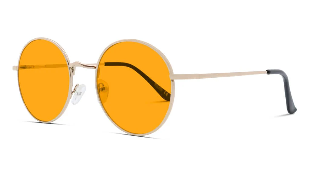 SunDown Elton Blue Blocking Glasses - Gold - Prescription - Image 8