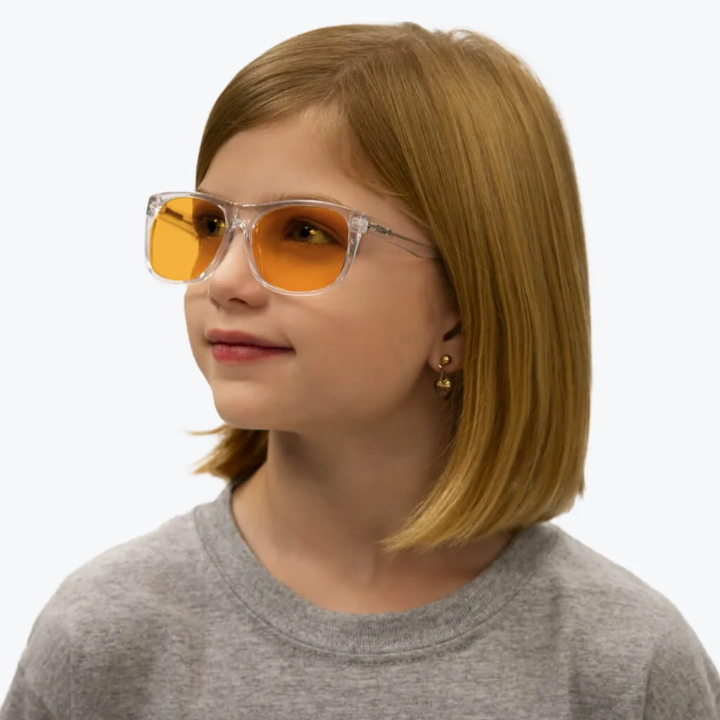 SunDown Kids Blue Blocking Glasses - Crystal - Readers - Image 6