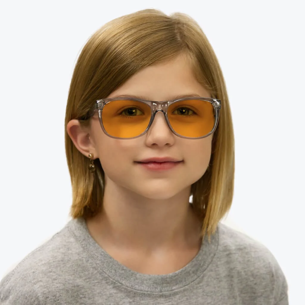 SunDown Kids Blue Blocking Glasses - Pearl Grey - Readers - Image 4