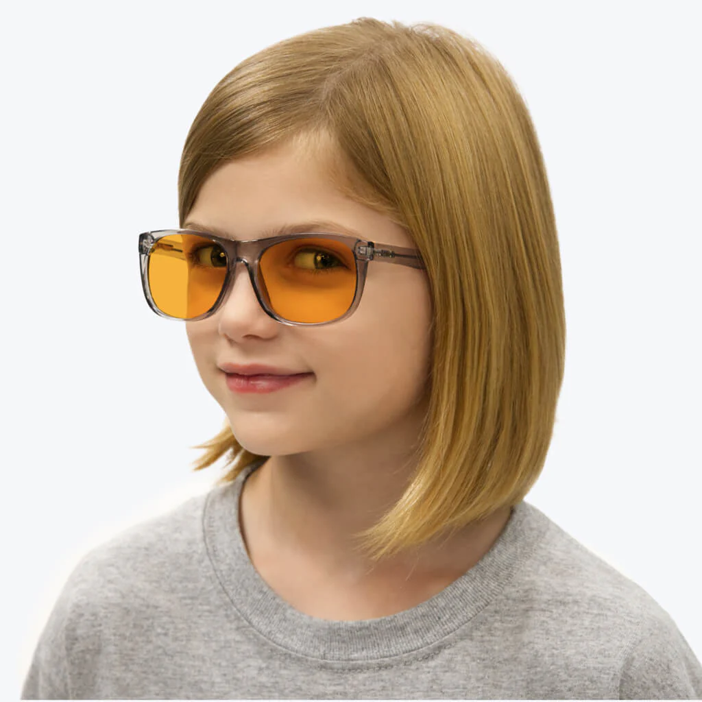 SunDown Kids Blue Blocking Glasses - Pearl Grey - Readers - Image 6